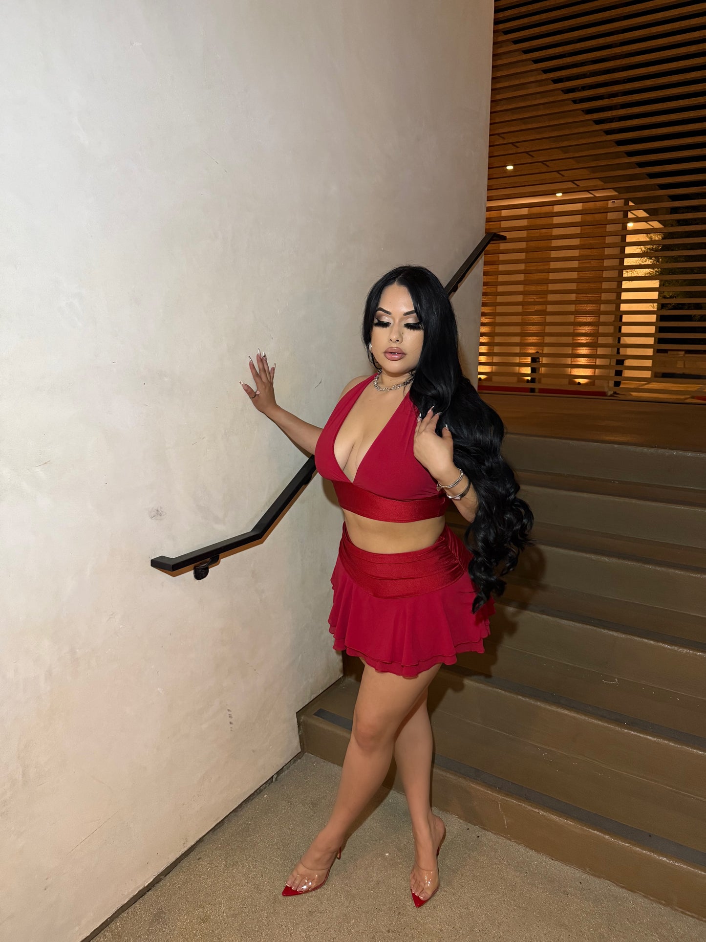 Manifest it 2piece set -Red