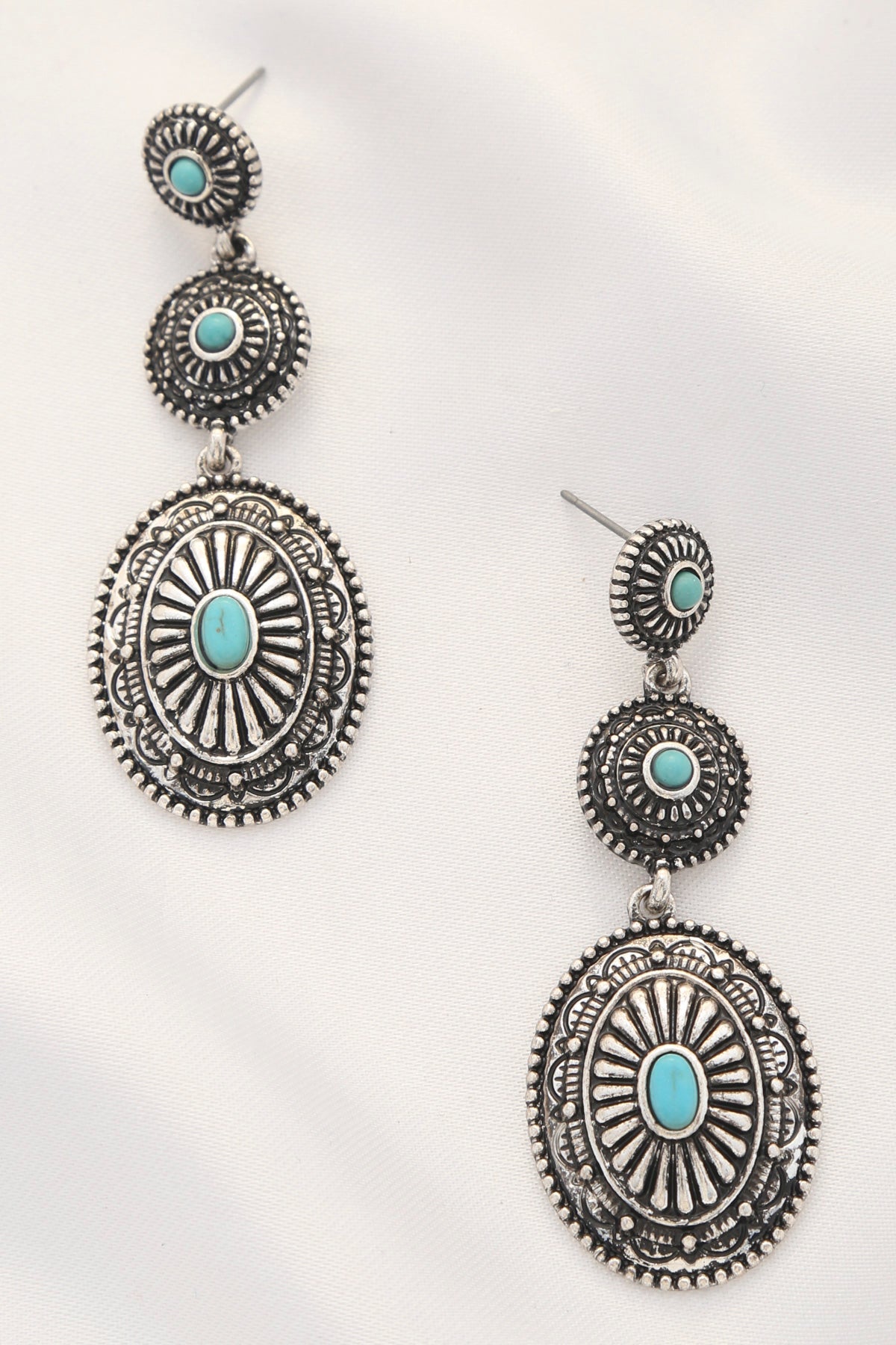 Azalia Western Earrings - Silver 