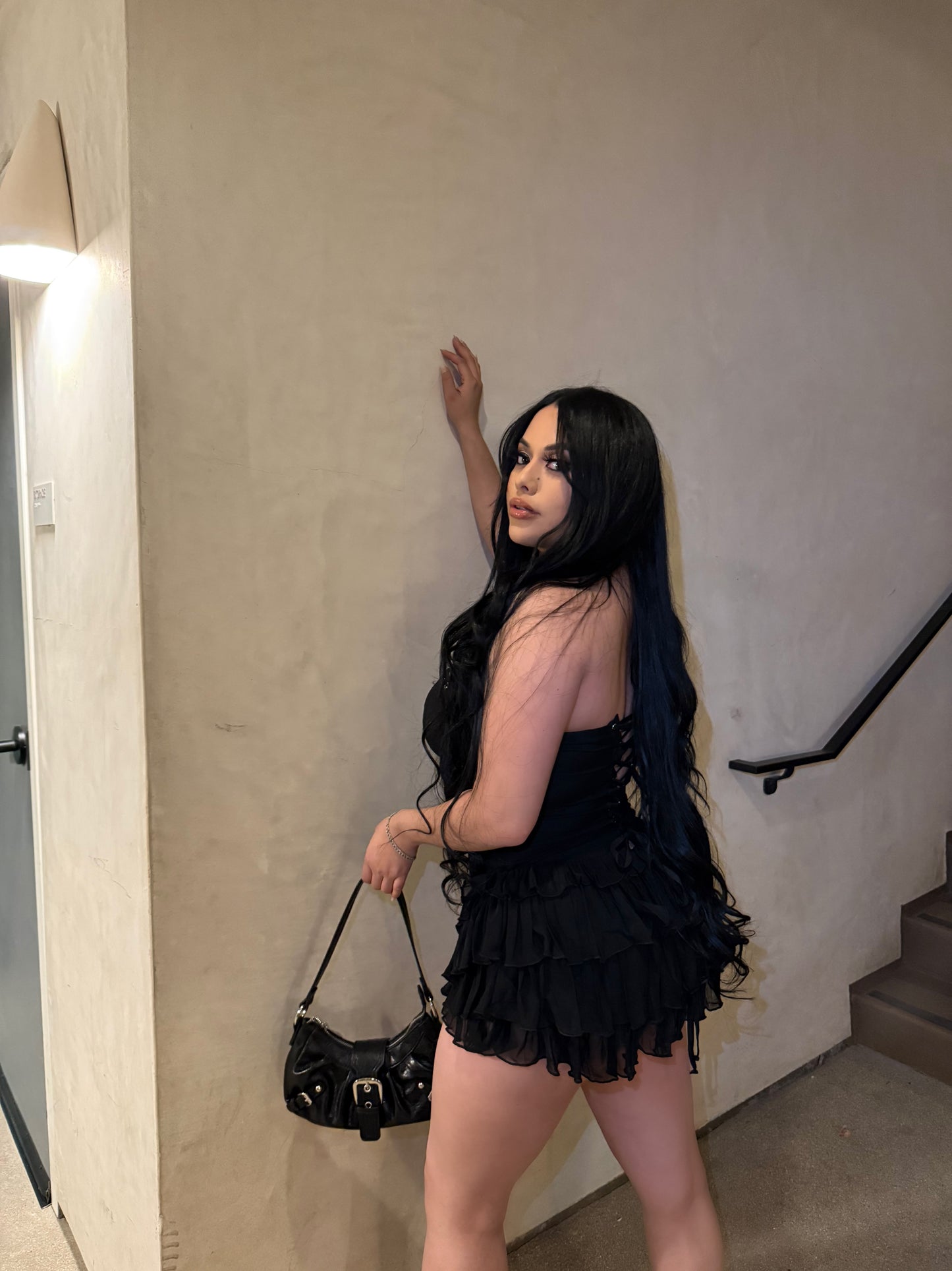 Noche De Antro Corset Dress - Black