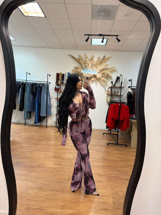 Pamela 2piece set -Multi/purple