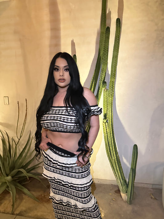 LaBella 2piece set -Black/Ivory