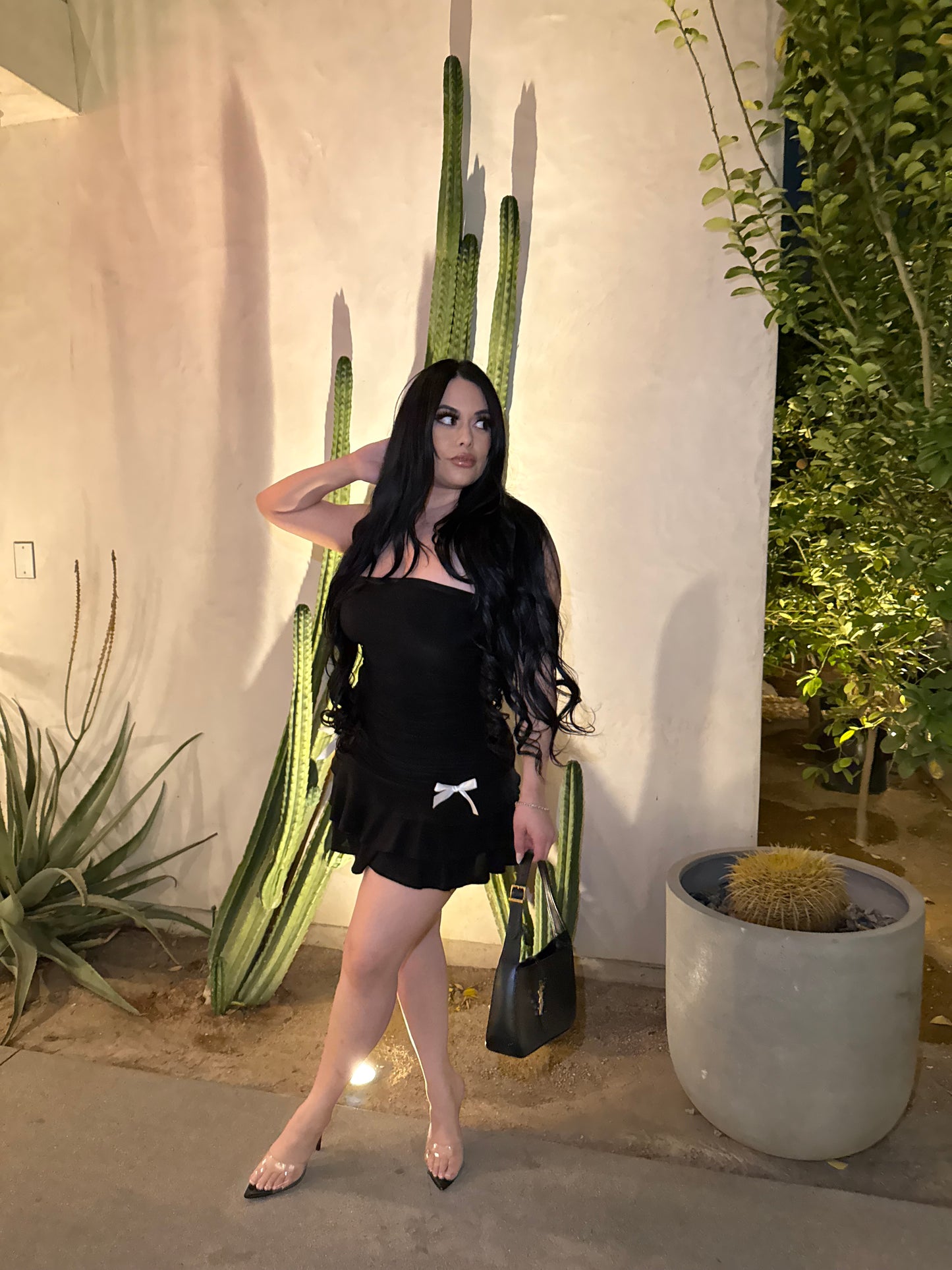 Coqueta Bow Dress - Black