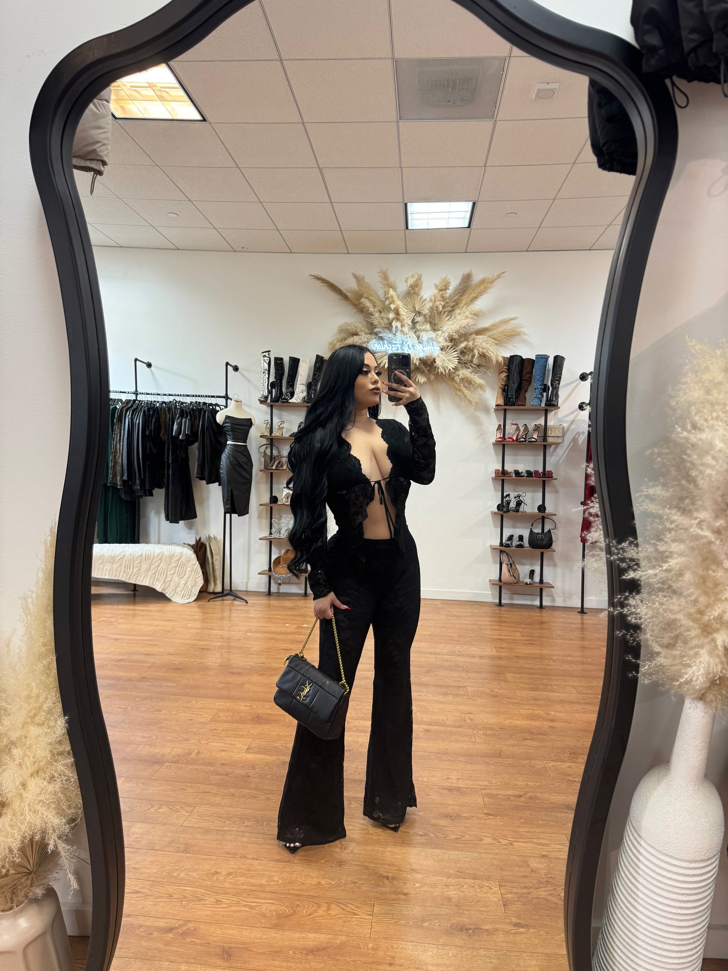 Emma lace 2piece set - Black