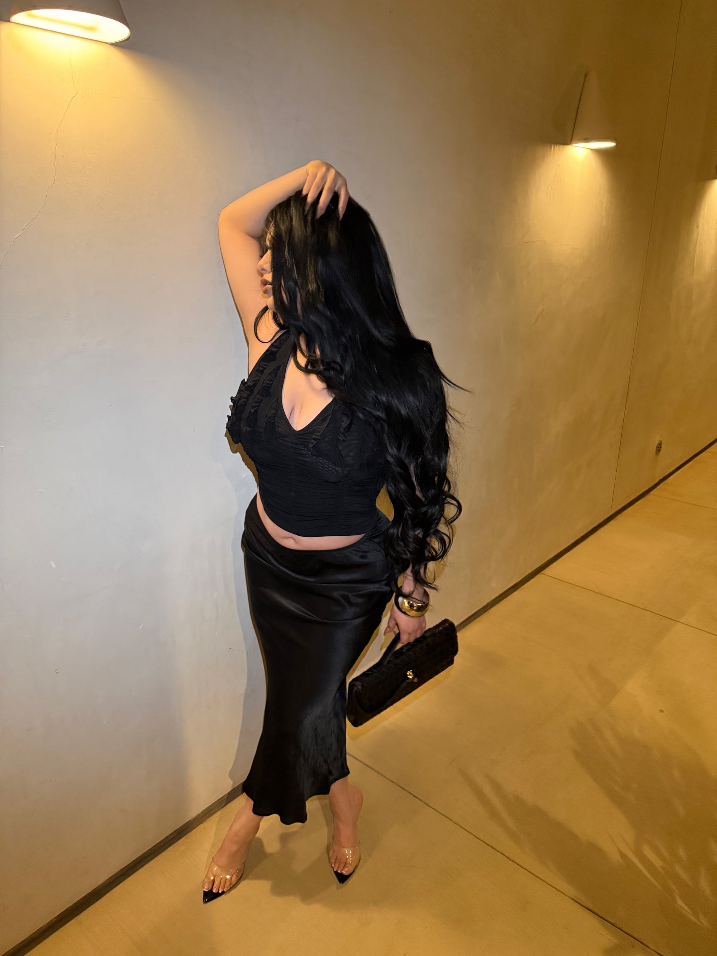 Azulik Satin Skirt