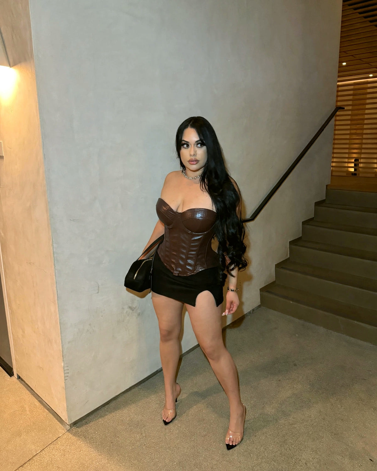 Giana Leather Corset Top
