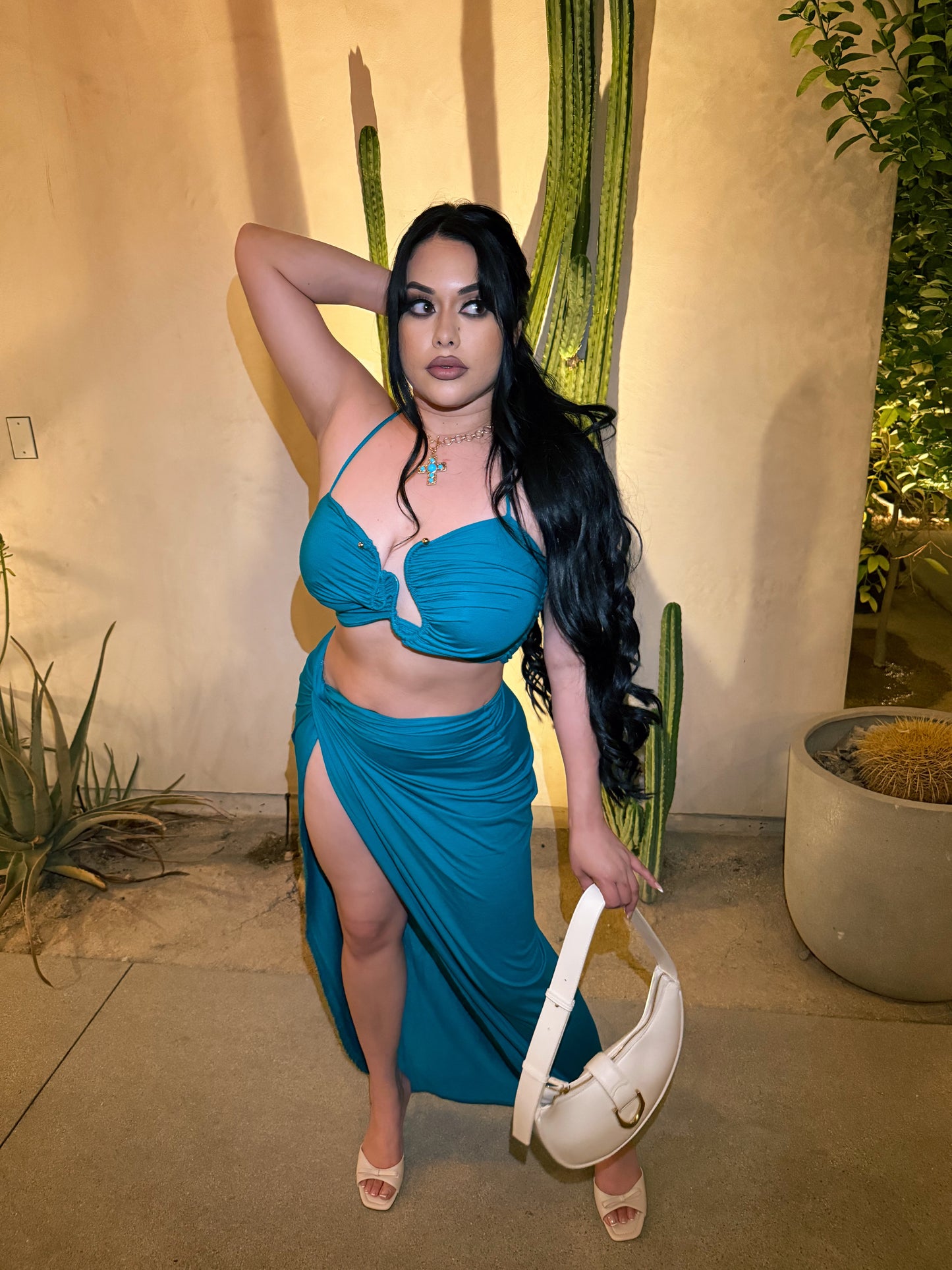 Mimosa 2piece Set - Aqua/Blue