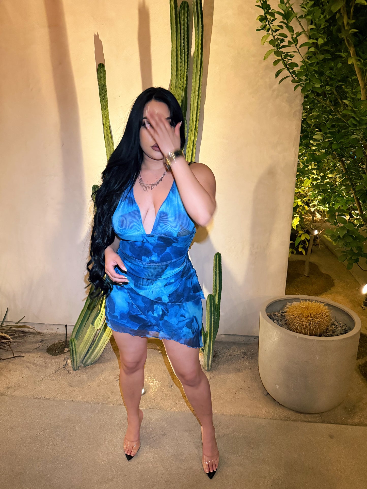 Blue paradise Dress - Multi/Blue