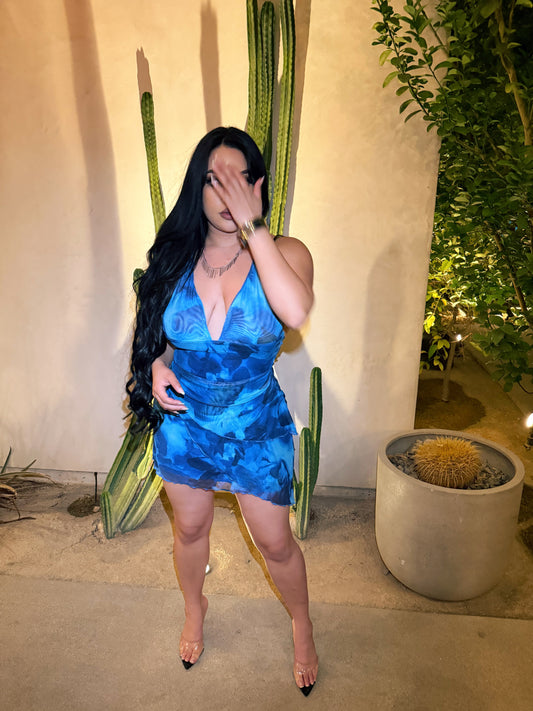 Blue paradise Dress - Multi/Blue