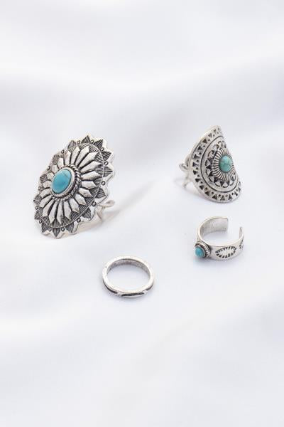 Kimberly 3piece ring set - Silver
