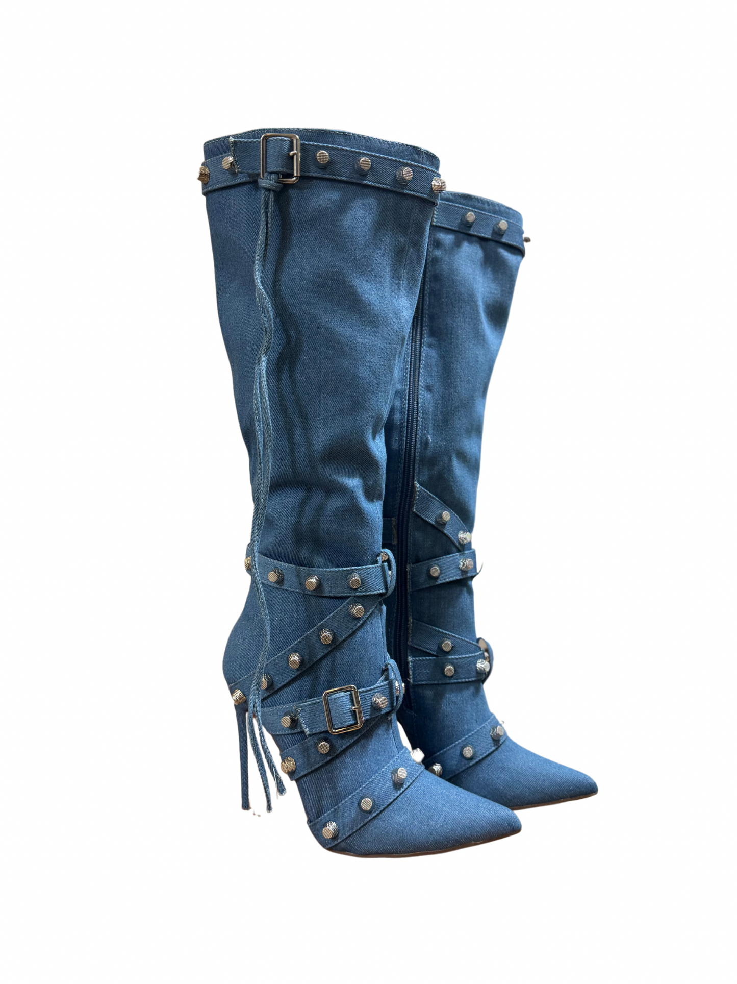 Gianna Denim Boot - Denim/Blue