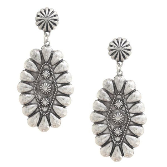 Rodeo Earrings -Silver/Metal