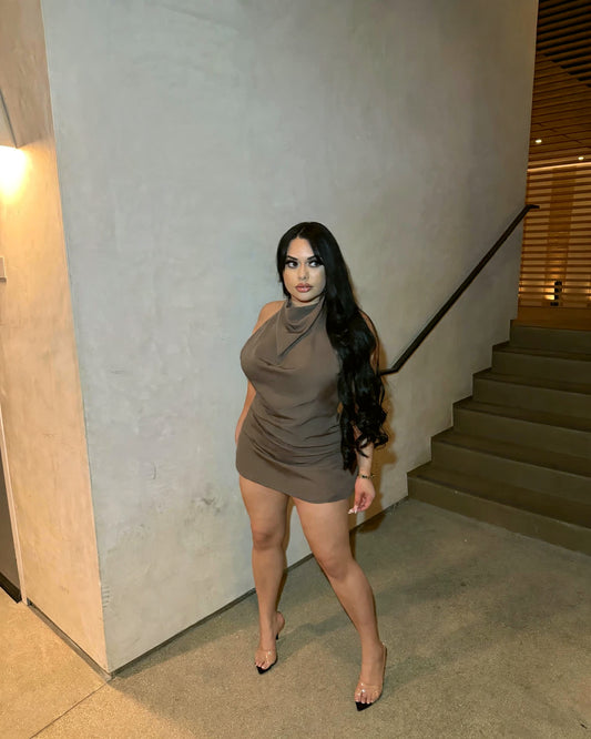 Calabasas Open Back Dress - Nude