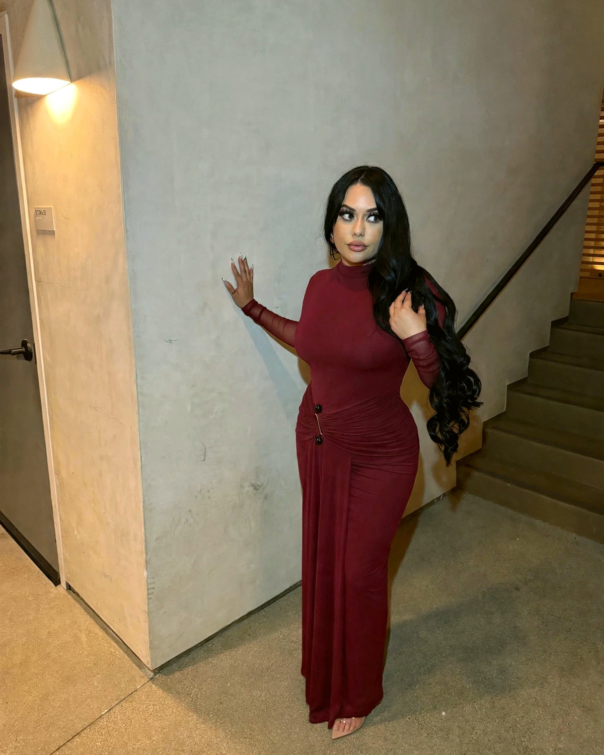 Vanessa Dress Burgundy